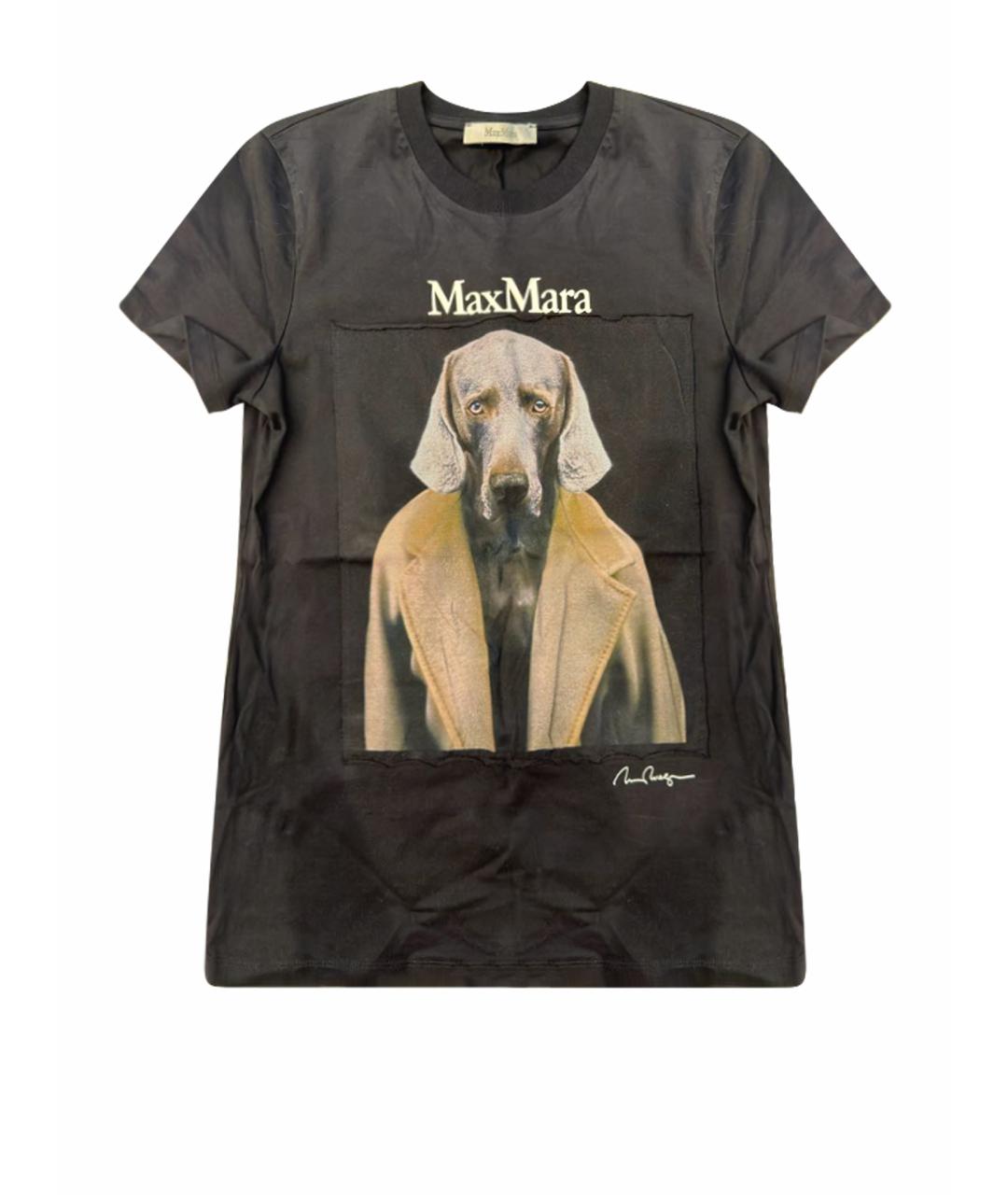 'S MAX MARA Черная хлопковая майка, фото 1