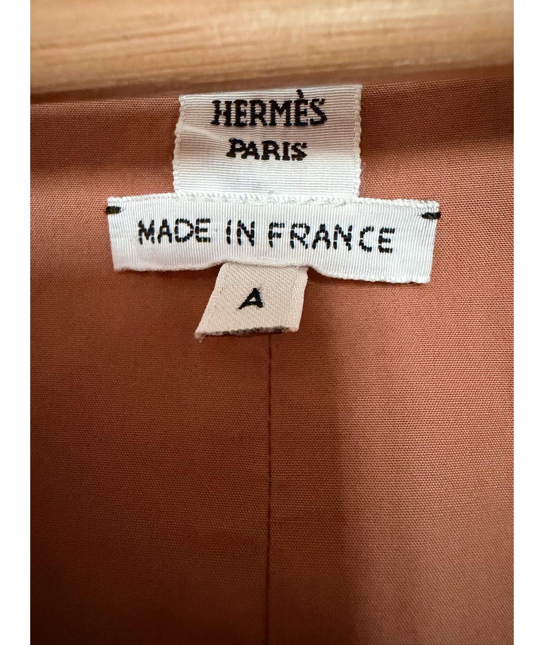 HERMES Оранжевое хлопковое повседневное платье, фото 4