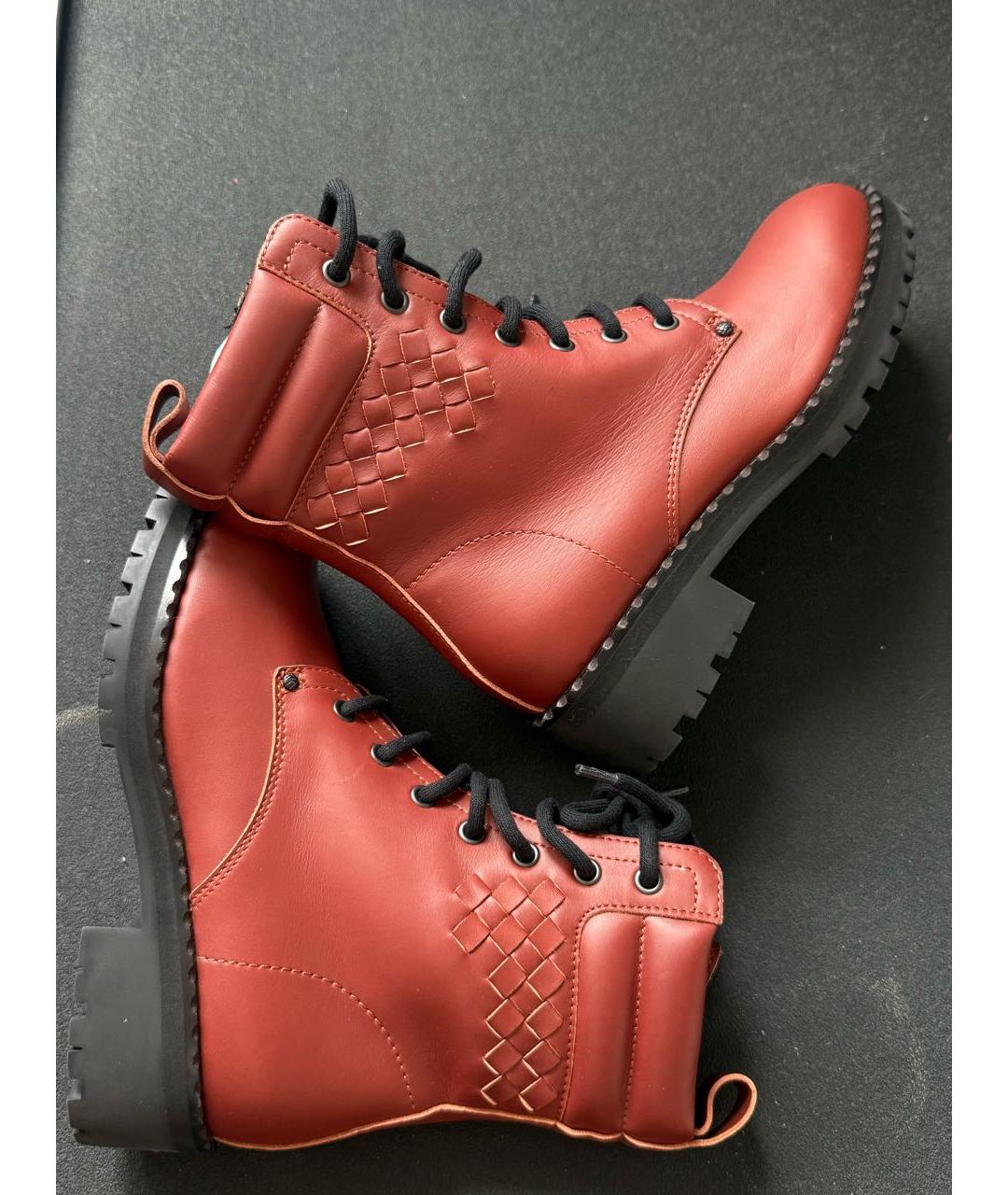 BOTTEGA VENETA Коричневые кожаные полусапоги, фото 2