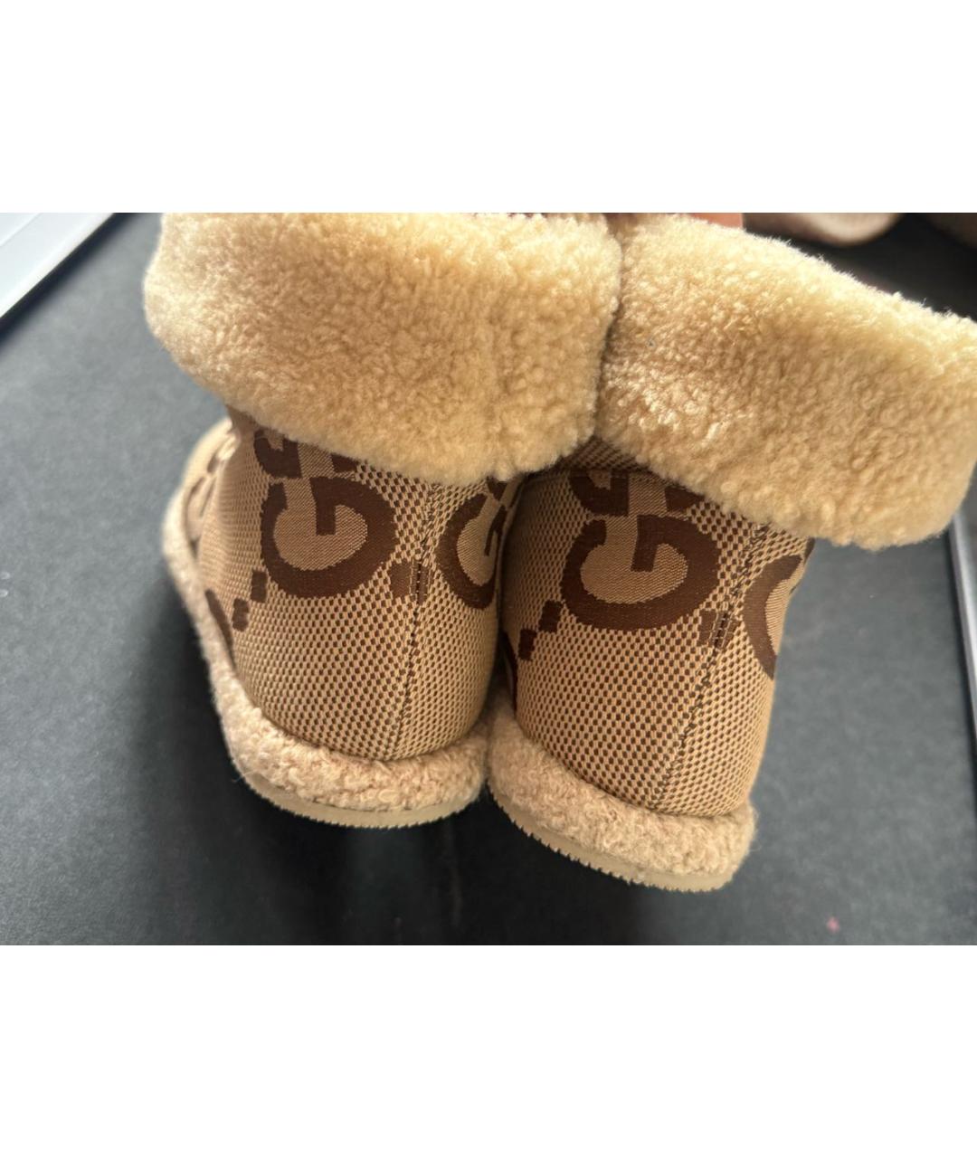 GUCCI Бежевые сапоги, фото 6