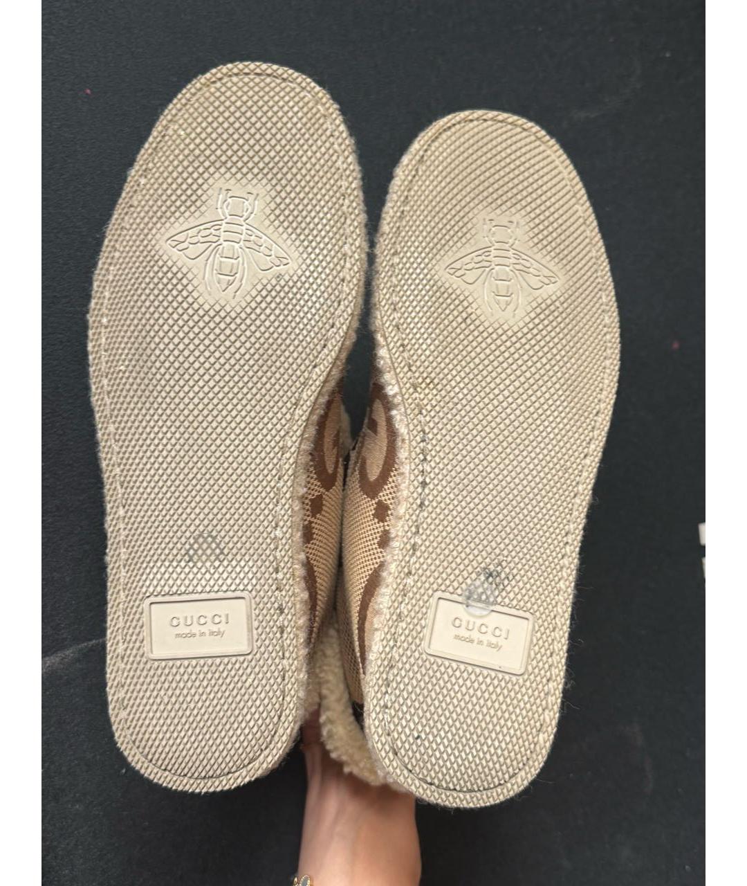 GUCCI Бежевые сапоги, фото 2