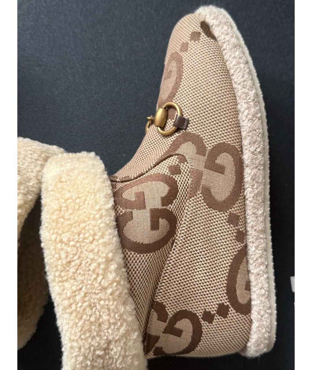 GUCCI Бежевые сапоги, фото 5