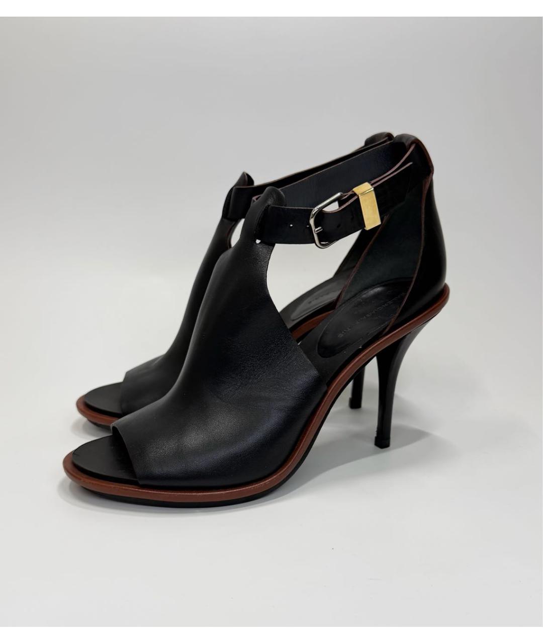BALENCIAGA Черные кожаные туфли, фото 4