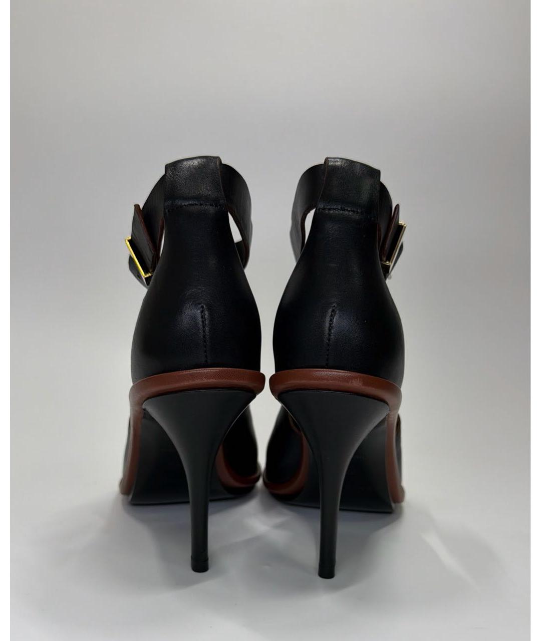 BALENCIAGA Черные кожаные туфли, фото 3