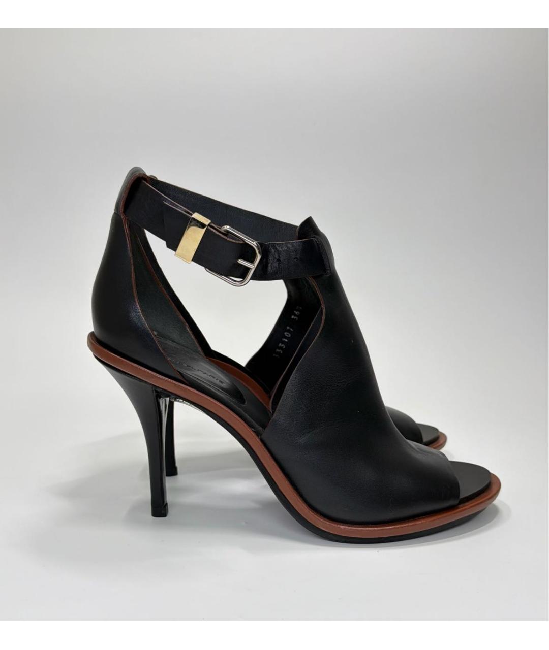 BALENCIAGA Черные кожаные туфли, фото 8