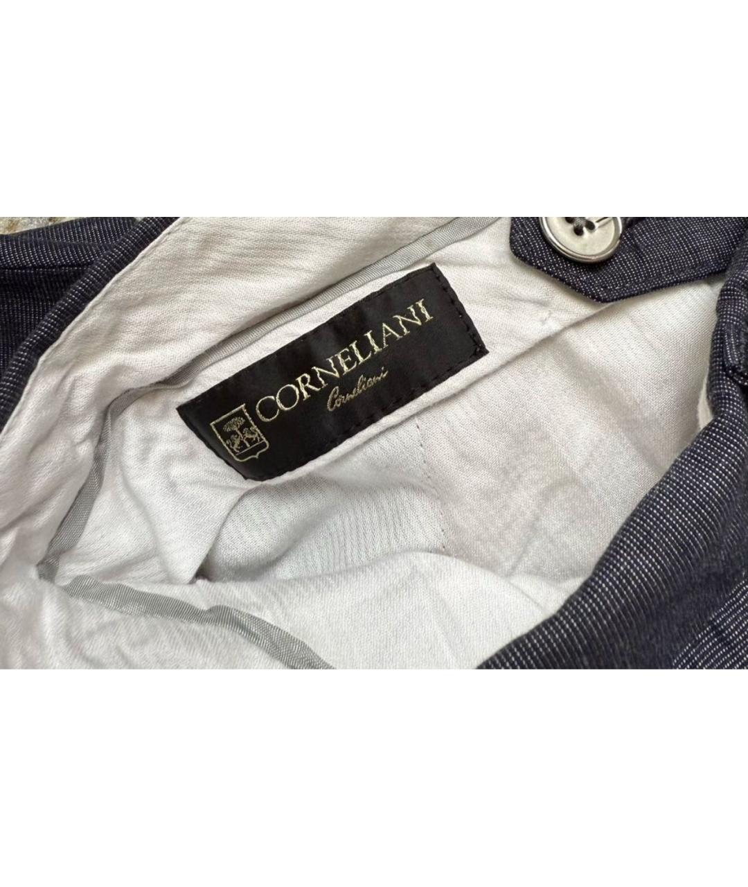 CORNELIANI Серые хлопко-эластановые классические брюки, фото 5