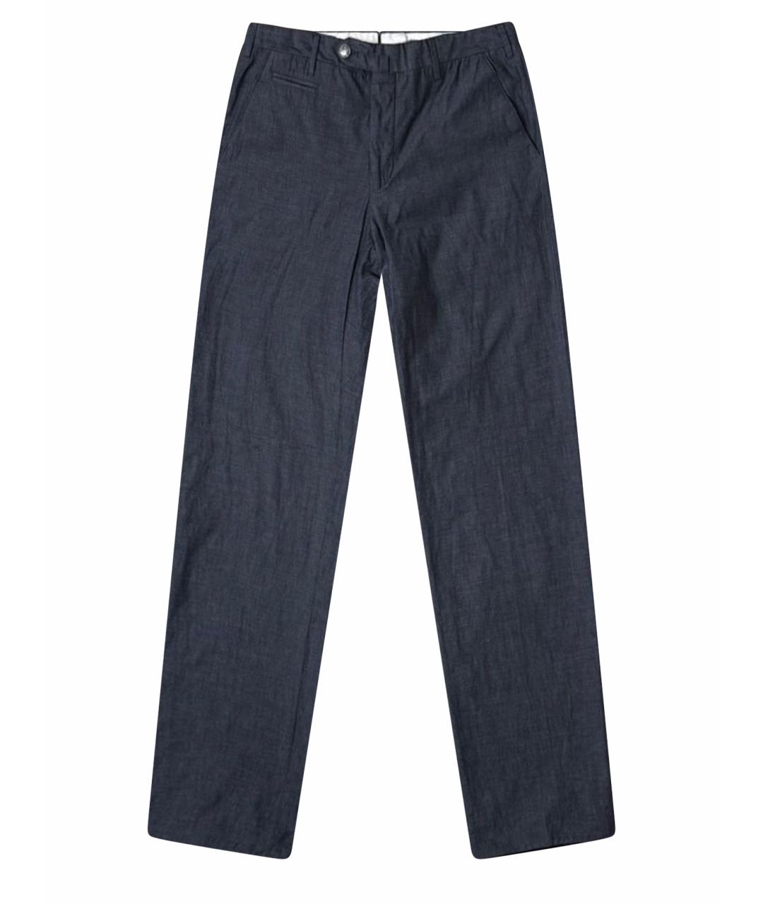 CORNELIANI Серые хлопко-эластановые классические брюки, фото 1
