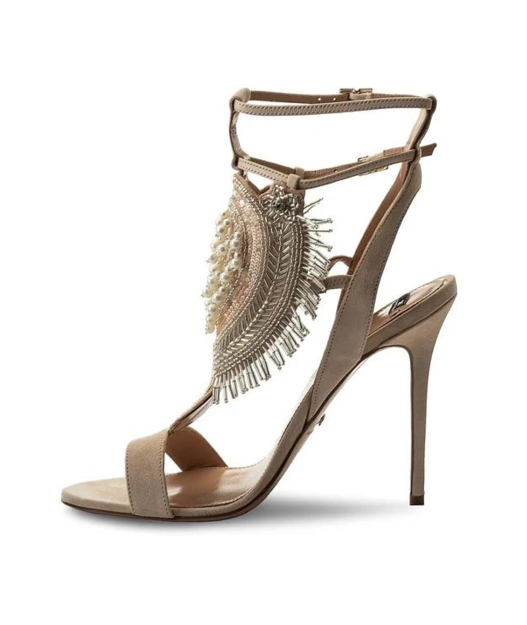 ELISABETTA FRANCHI Бежевые кожаные туфли, фото 6