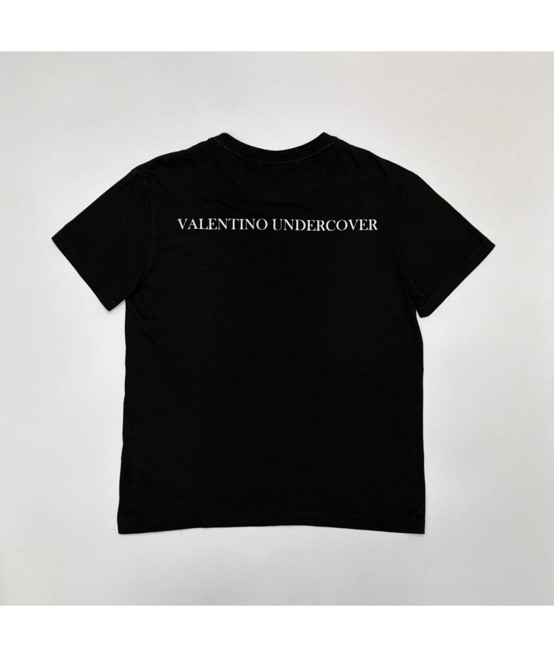 VALENTINO Черная хлопковая футболка, фото 2