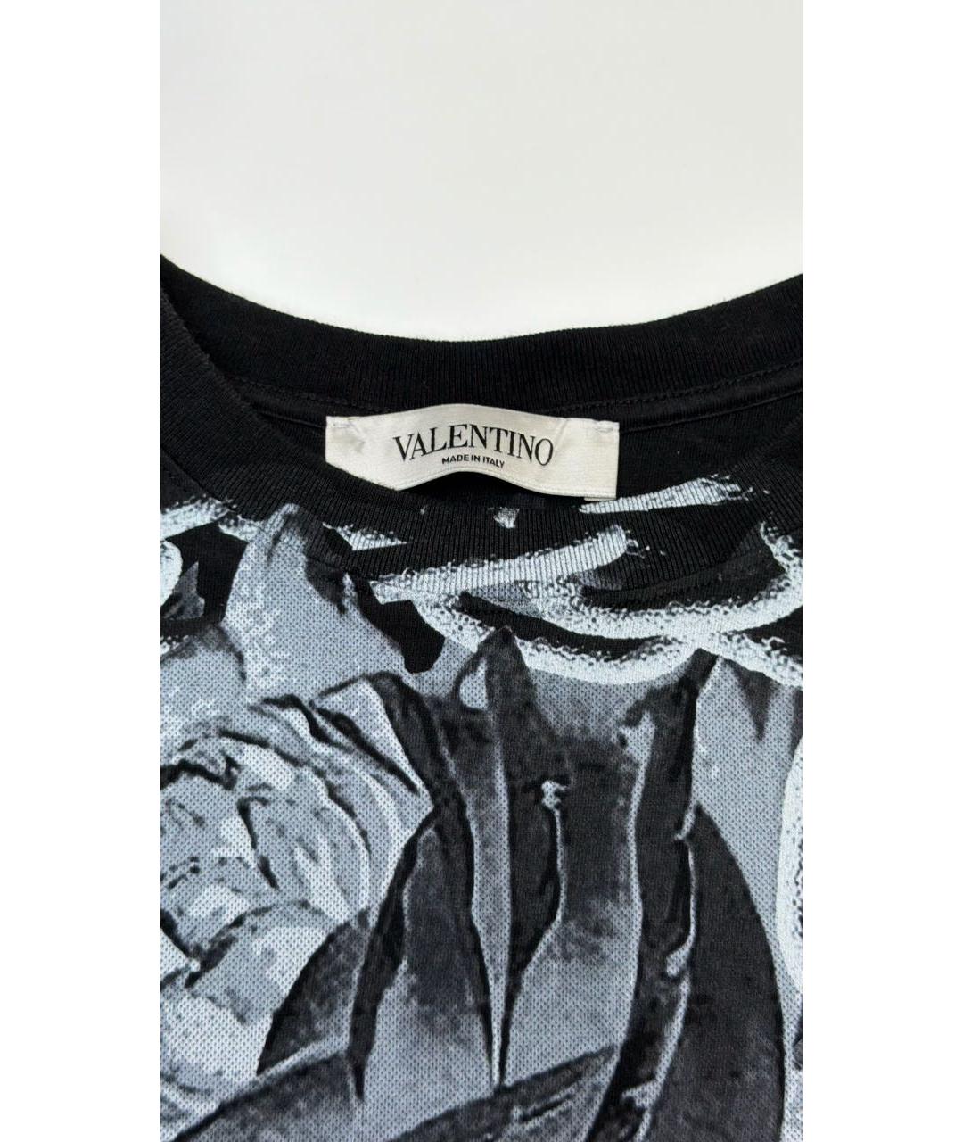 VALENTINO Черная хлопковая футболка, фото 3