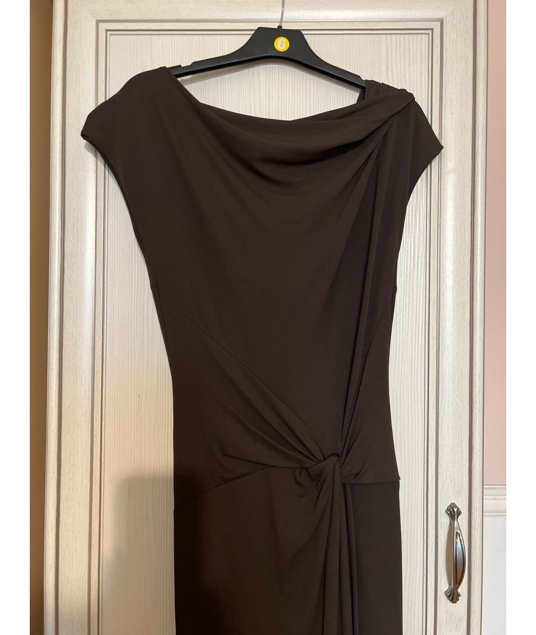 MICHAEL KORS Коричневое вискозное платье, фото 3