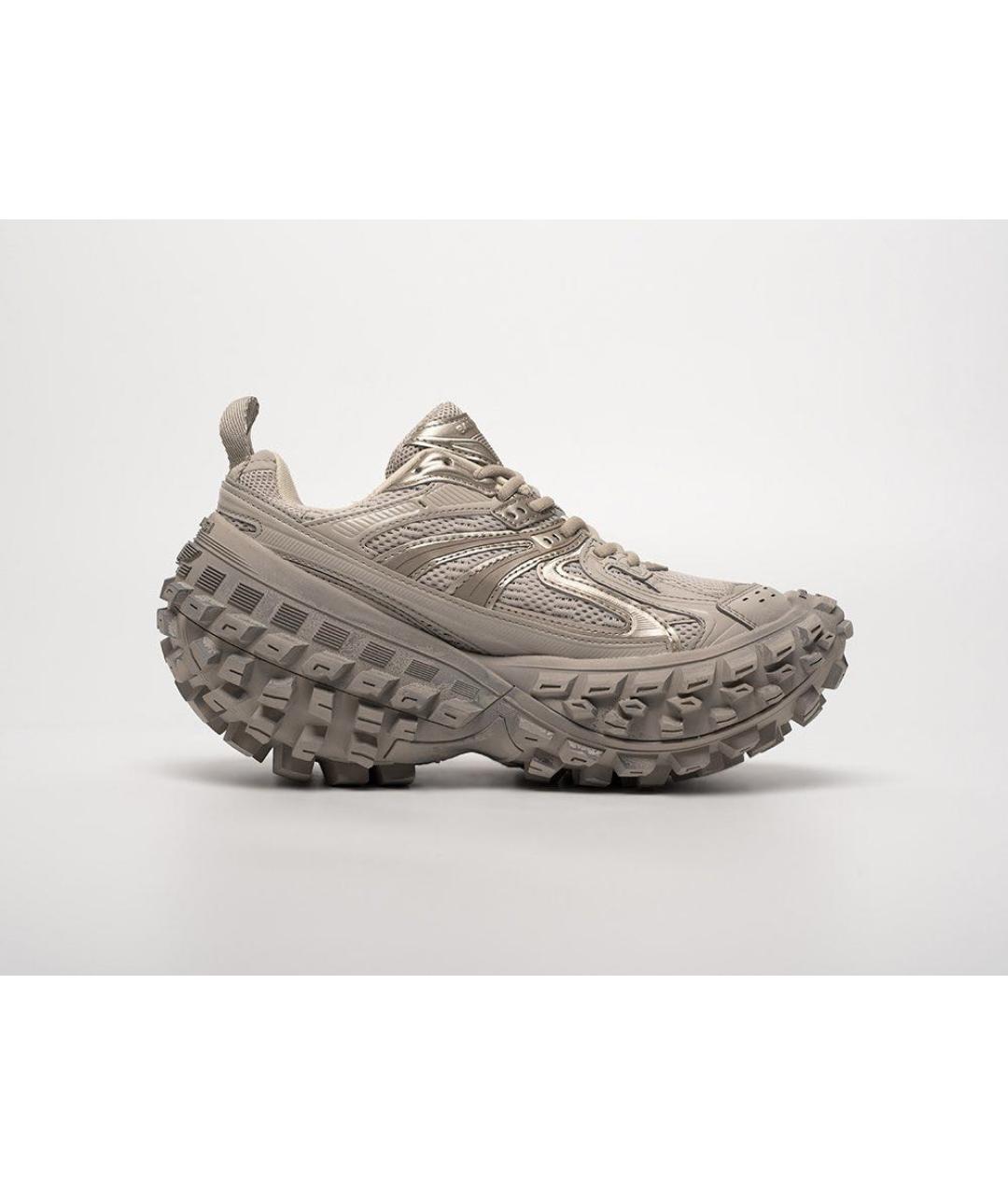 BALENCIAGA Бежевые кожаные кроссовки, фото 5