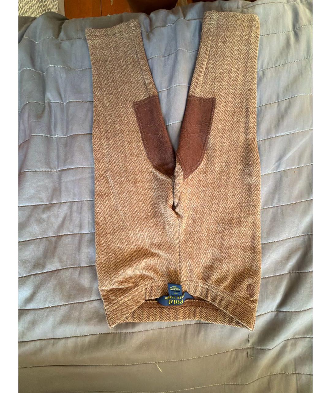 POLO RALPH LAUREN Бежевые хлопковые брюки и шорты, фото 2