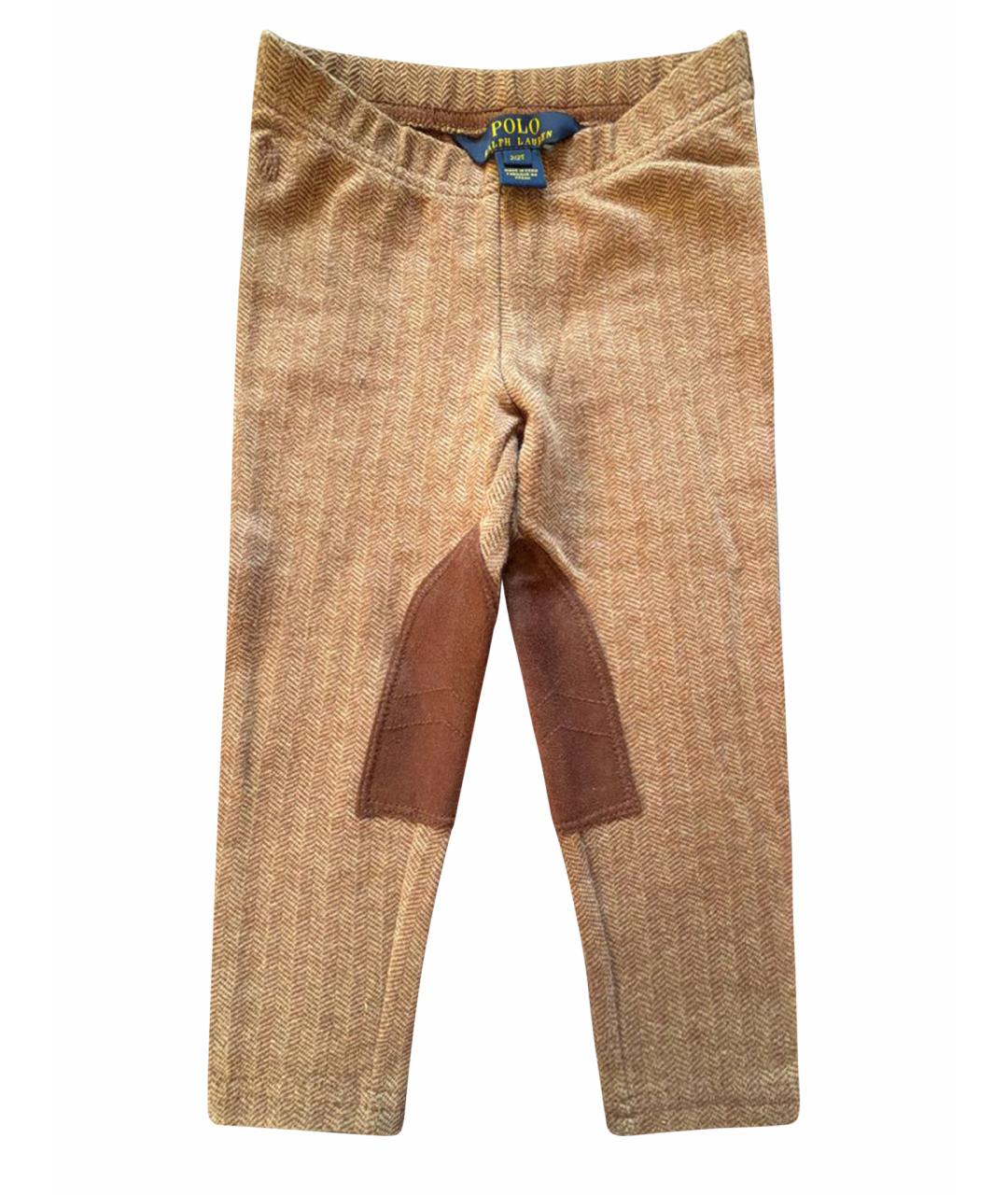 POLO RALPH LAUREN Бежевые хлопковые брюки и шорты, фото 1