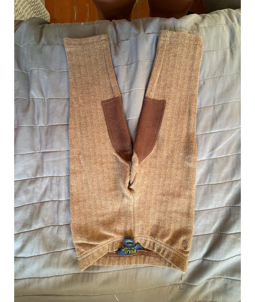 POLO RALPH LAUREN Бежевые хлопковые брюки и шорты, фото 5