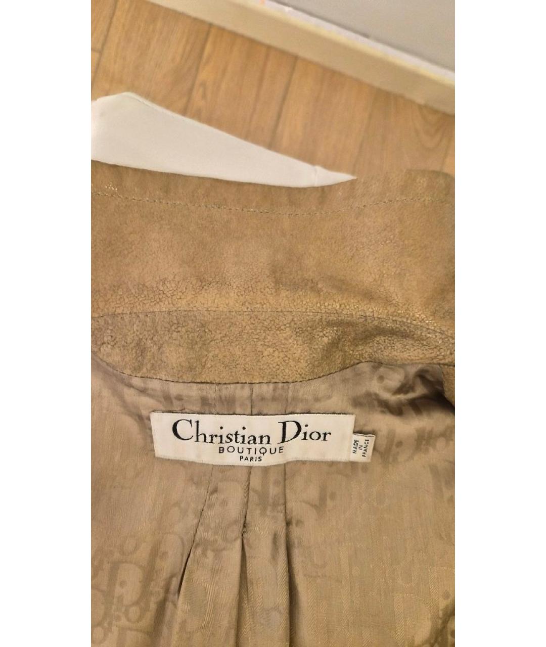 CHRISTIAN DIOR Кожаный тренч/плащ, фото 3
