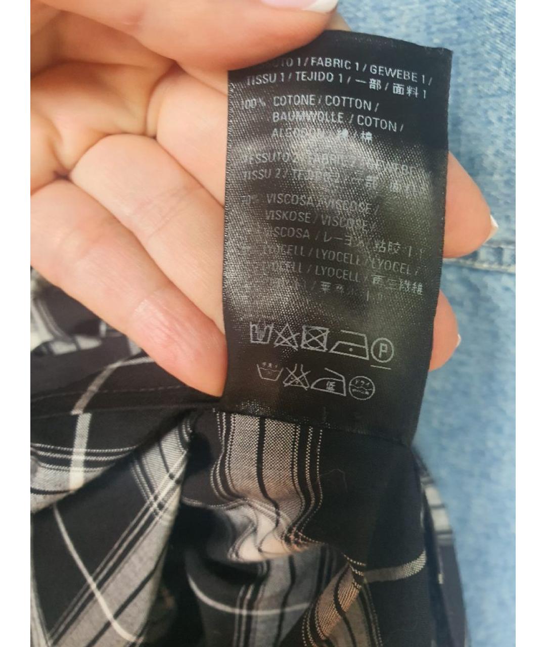 BALENCIAGA Голубая хлопковая кэжуал рубашка, фото 8