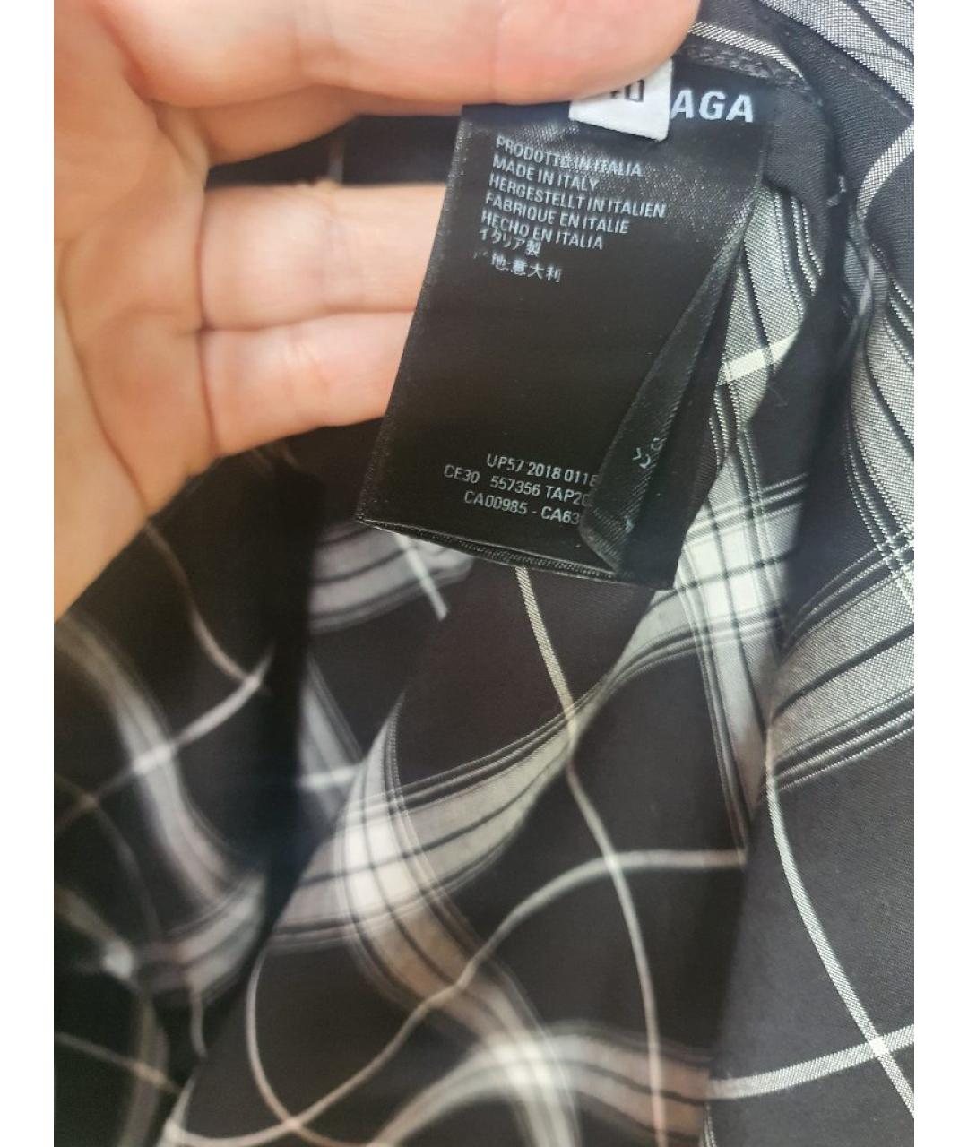 BALENCIAGA Голубая хлопковая кэжуал рубашка, фото 7