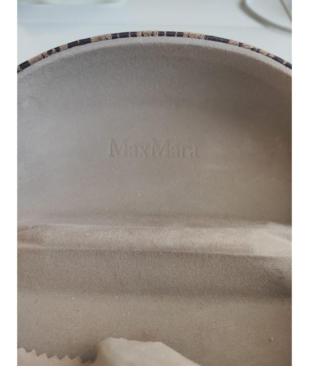 MAX MARA Бежевые пластиковые солнцезащитные очки, фото 8