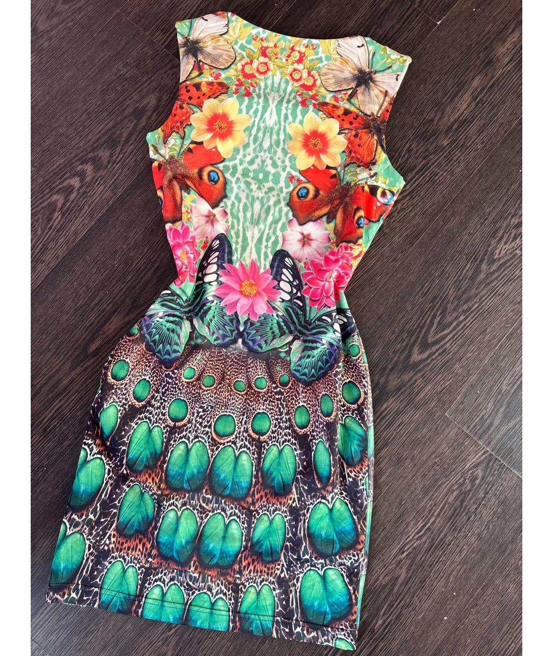 ROBERTO CAVALLI Мульти платье, фото 2