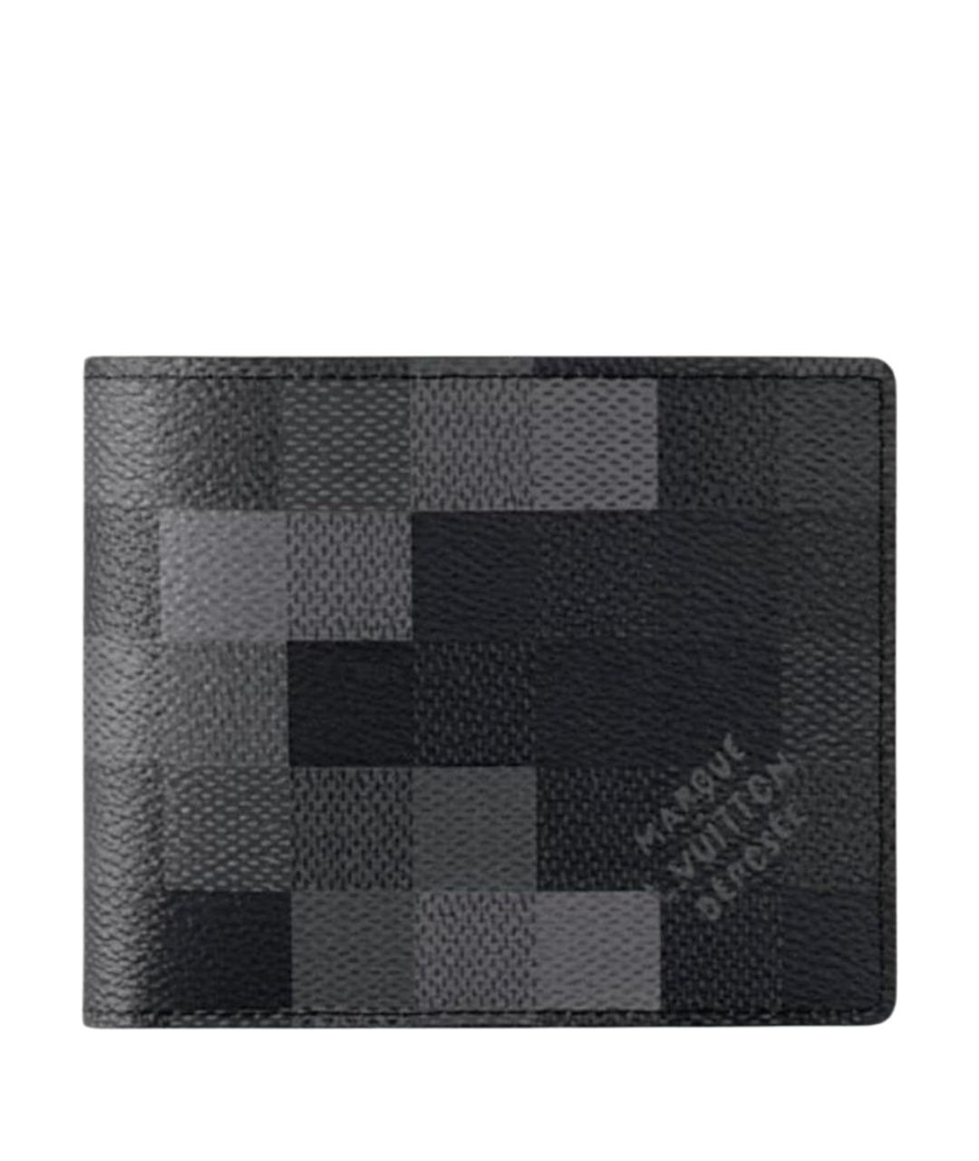 LOUIS VUITTON Черный кожаный кошелек, фото 1