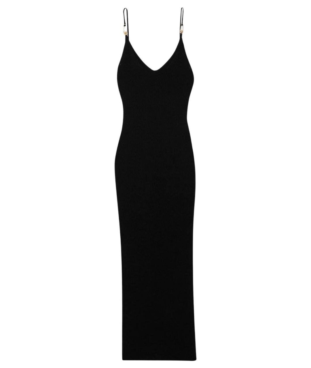 VERSACE Черное вискозное коктейльное платье, фото 1