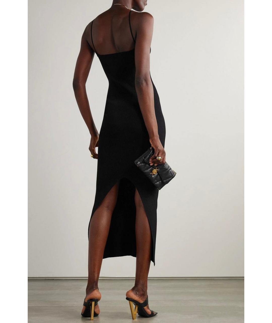 VERSACE Черное вискозное коктейльное платье, фото 3