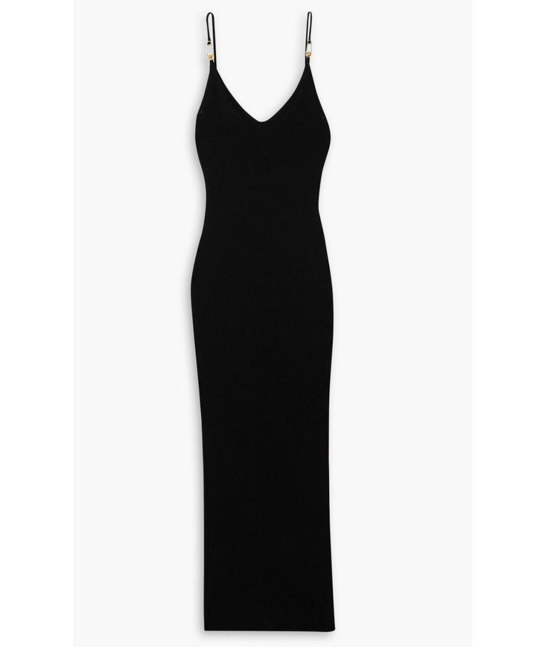 VERSACE Черное вискозное коктейльное платье, фото 10
