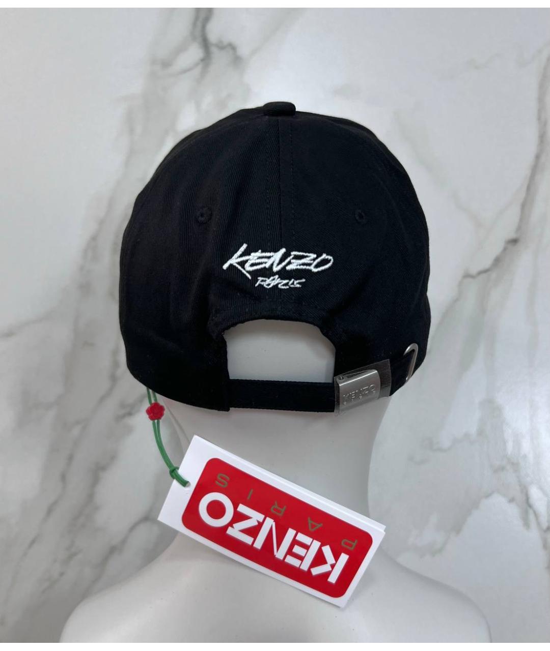 KENZO Черная хлопковая кепка/бейсболка, фото 3