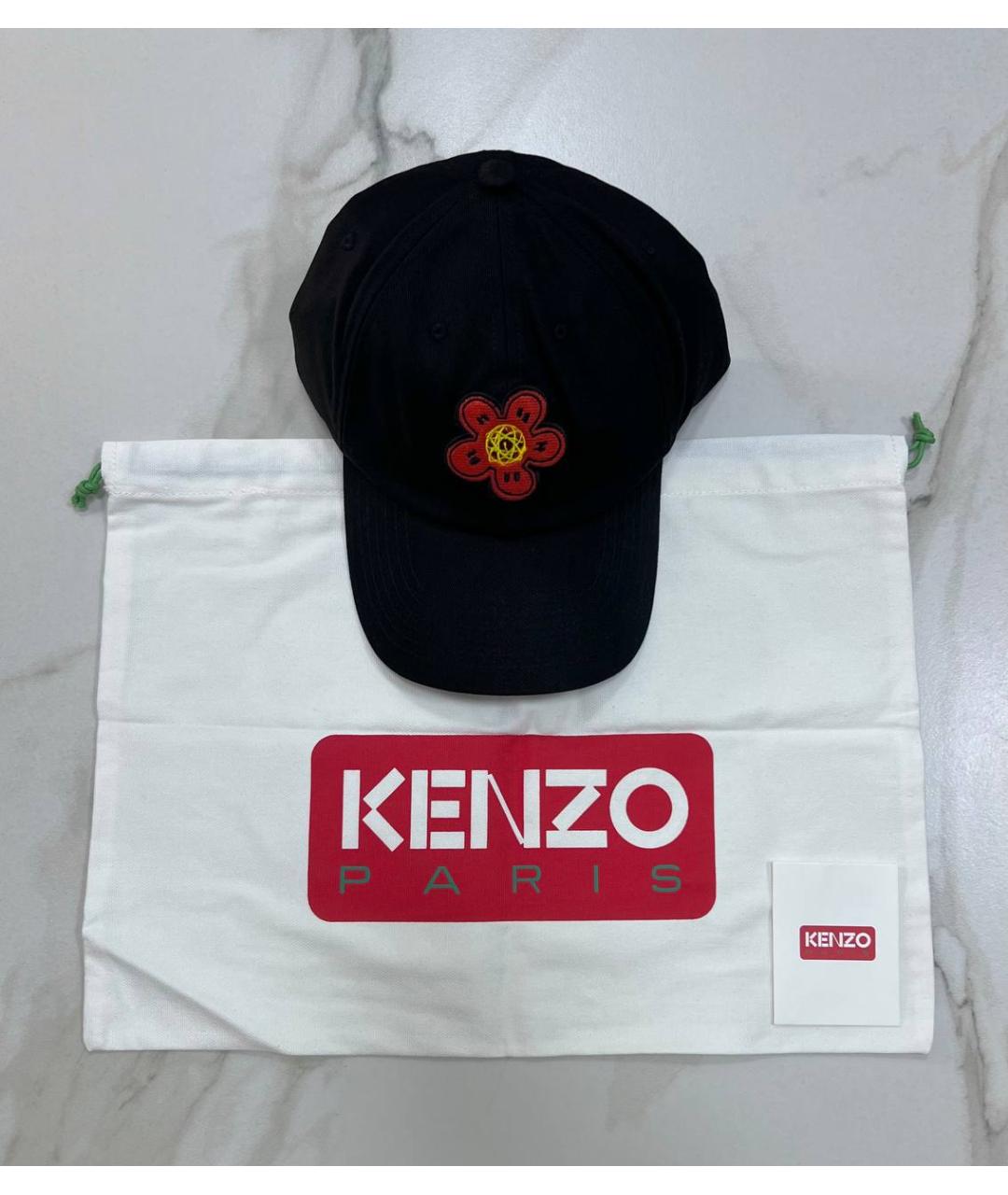 KENZO Черная хлопковая кепка/бейсболка, фото 4
