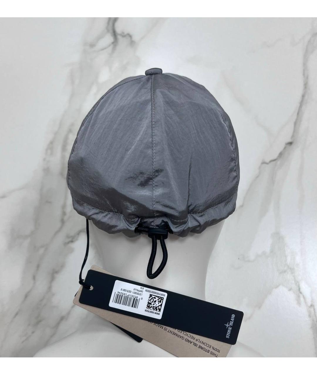 STONE ISLAND Серая кепка/бейсболка, фото 4