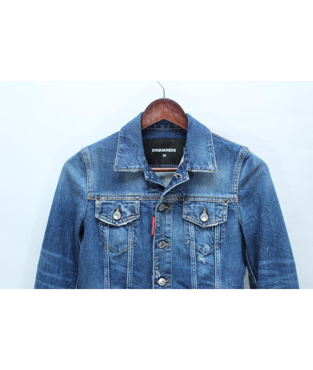 DSQUARED2 Синяя хлопковая куртка, фото 3