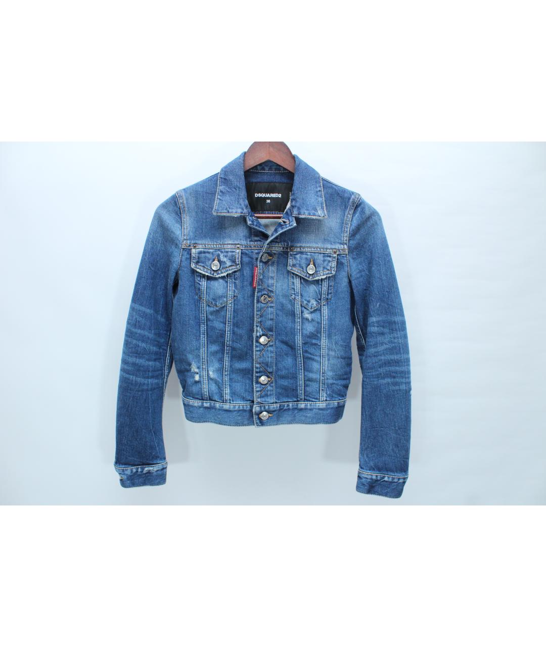 DSQUARED2 Синяя хлопковая куртка, фото 10