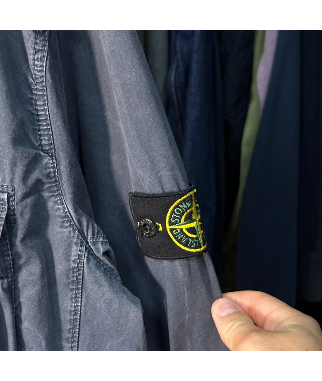 STONE ISLAND Серая хлопковая куртка, фото 5