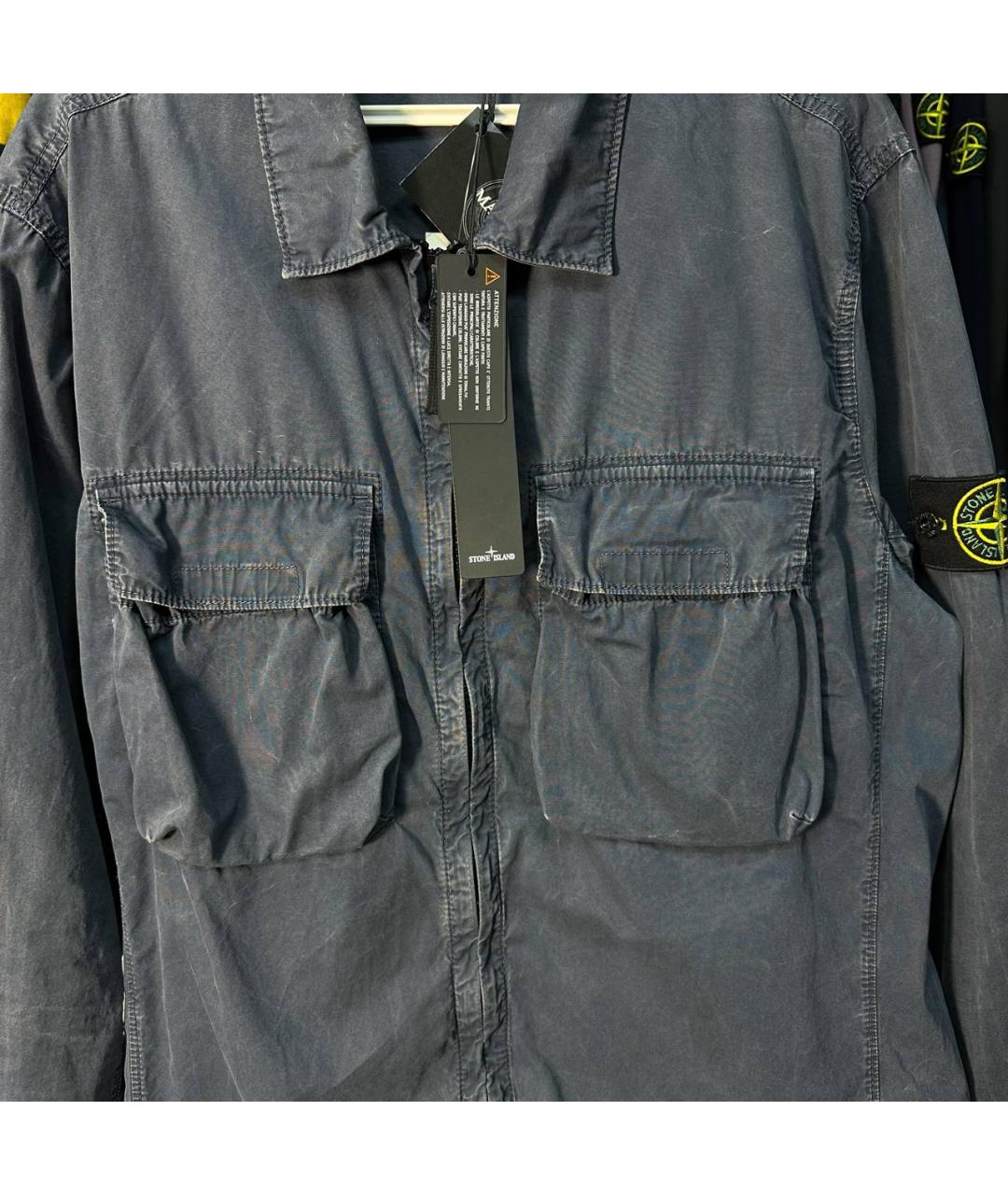 STONE ISLAND Серая хлопковая куртка, фото 3