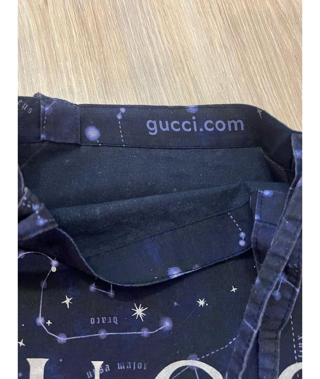 GUCCI Синяя тканевая сумка тоут, фото 3