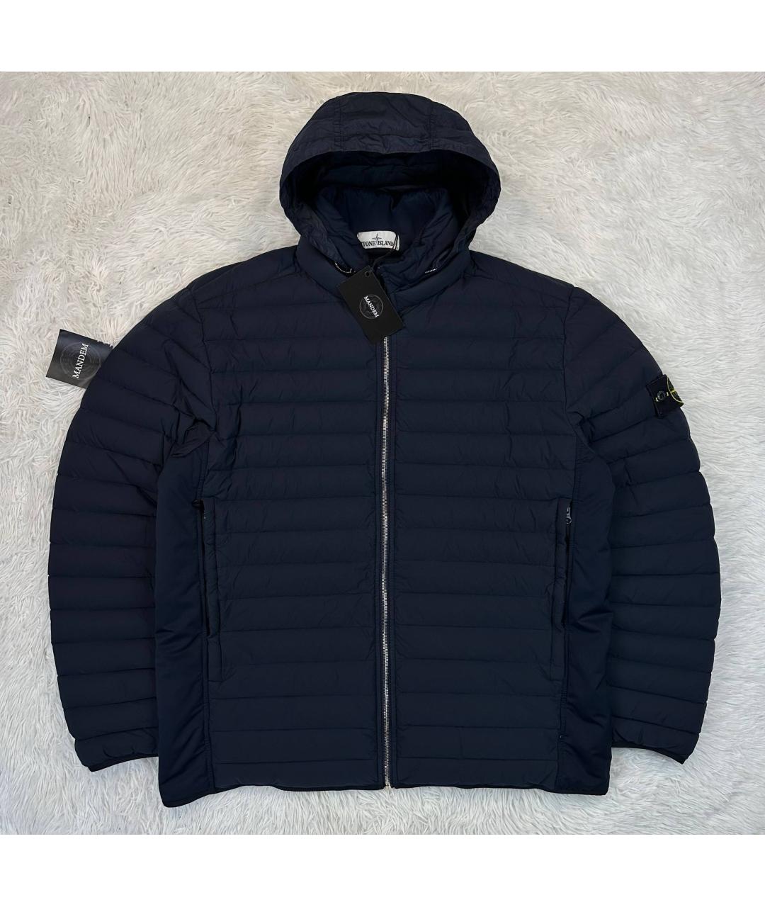 STONE ISLAND Темно-синяя полиамидовая куртка, фото 2