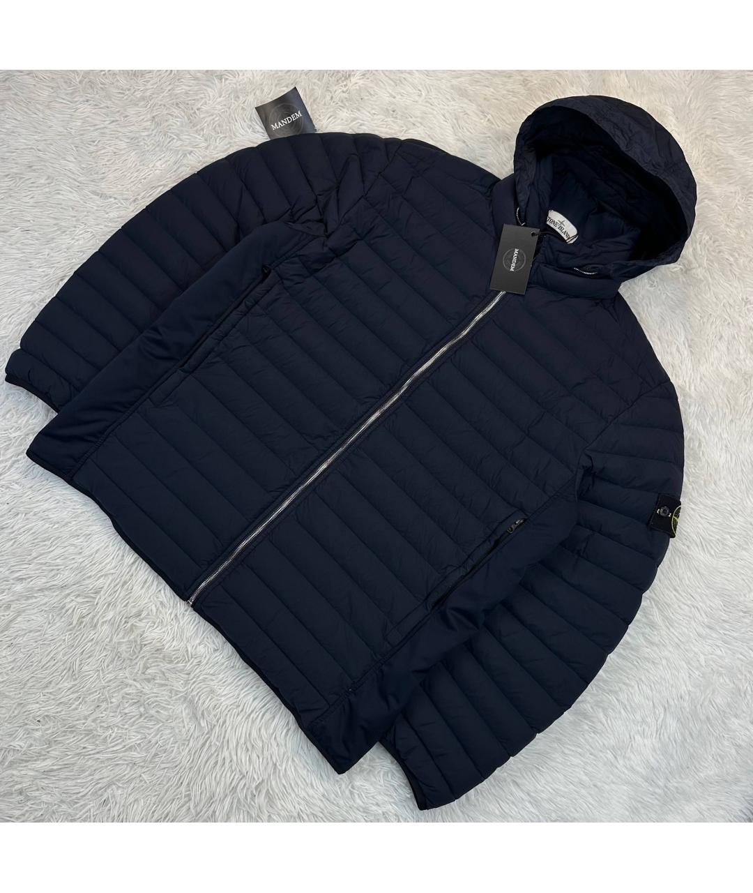 STONE ISLAND Темно-синяя полиамидовая куртка, фото 3