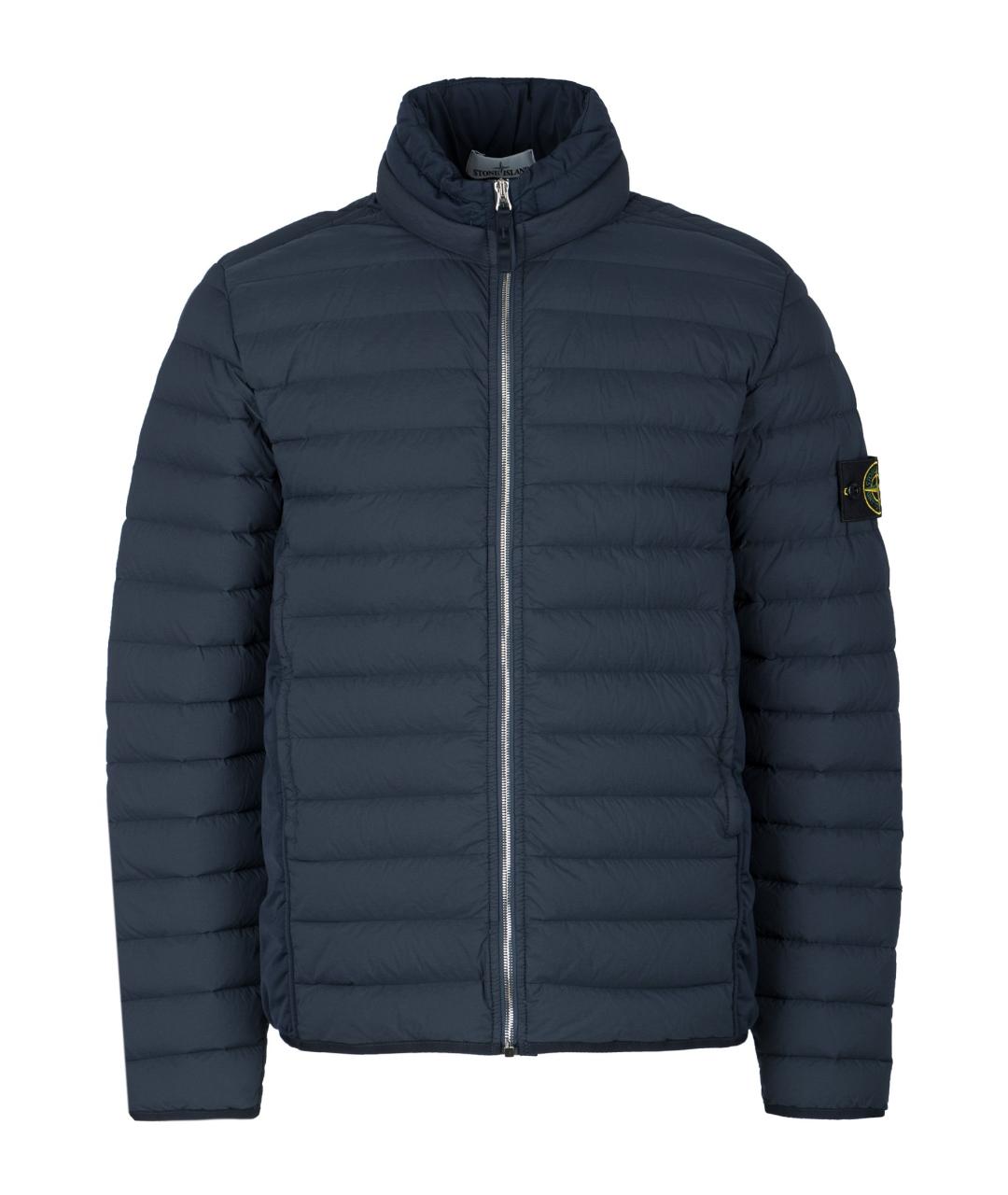 STONE ISLAND Темно-синяя полиамидовая куртка, фото 1