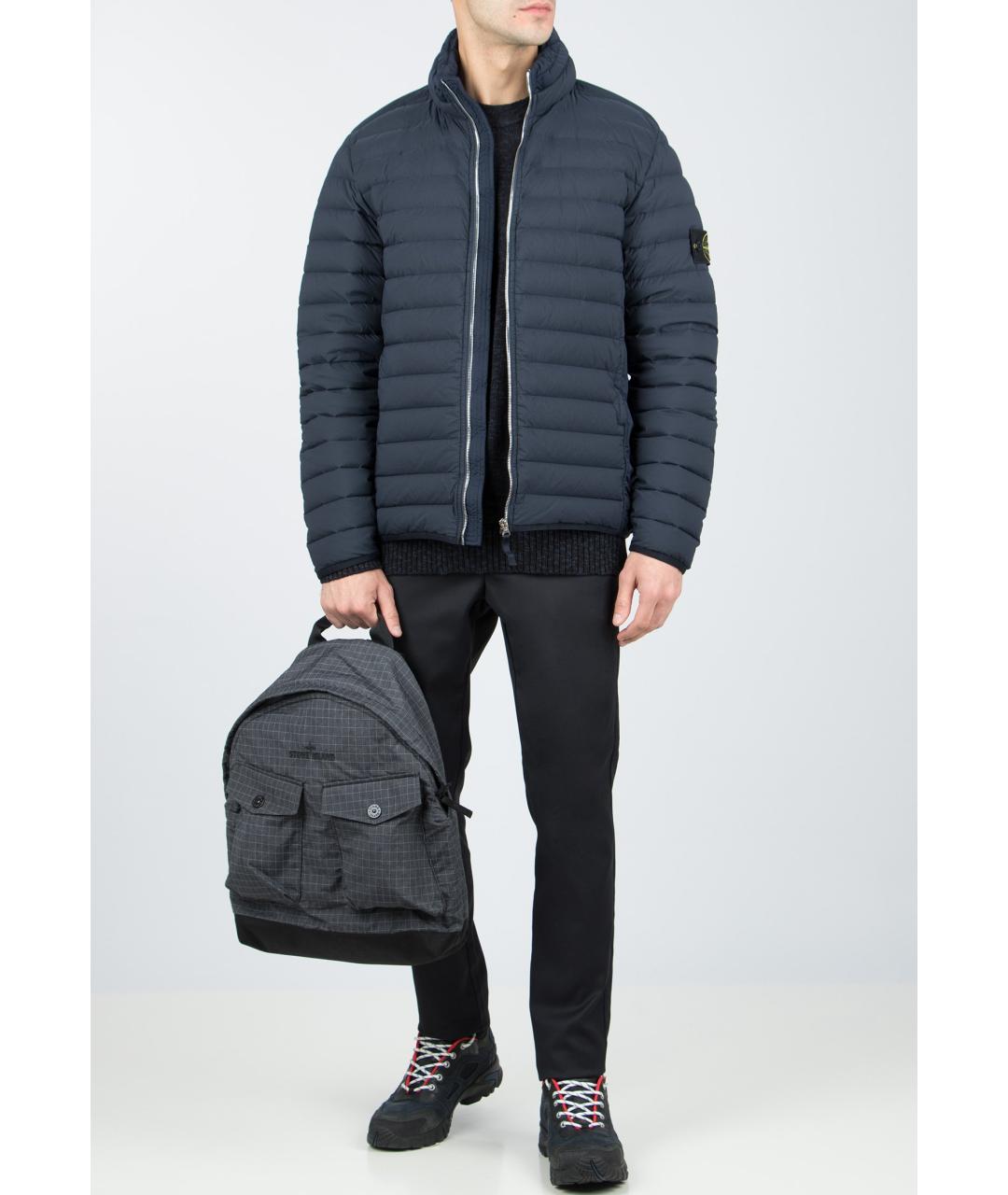 STONE ISLAND Темно-синяя полиамидовая куртка, фото 7