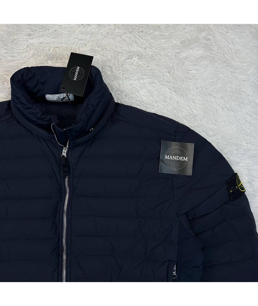 STONE ISLAND Темно-синяя полиамидовая куртка, фото 4