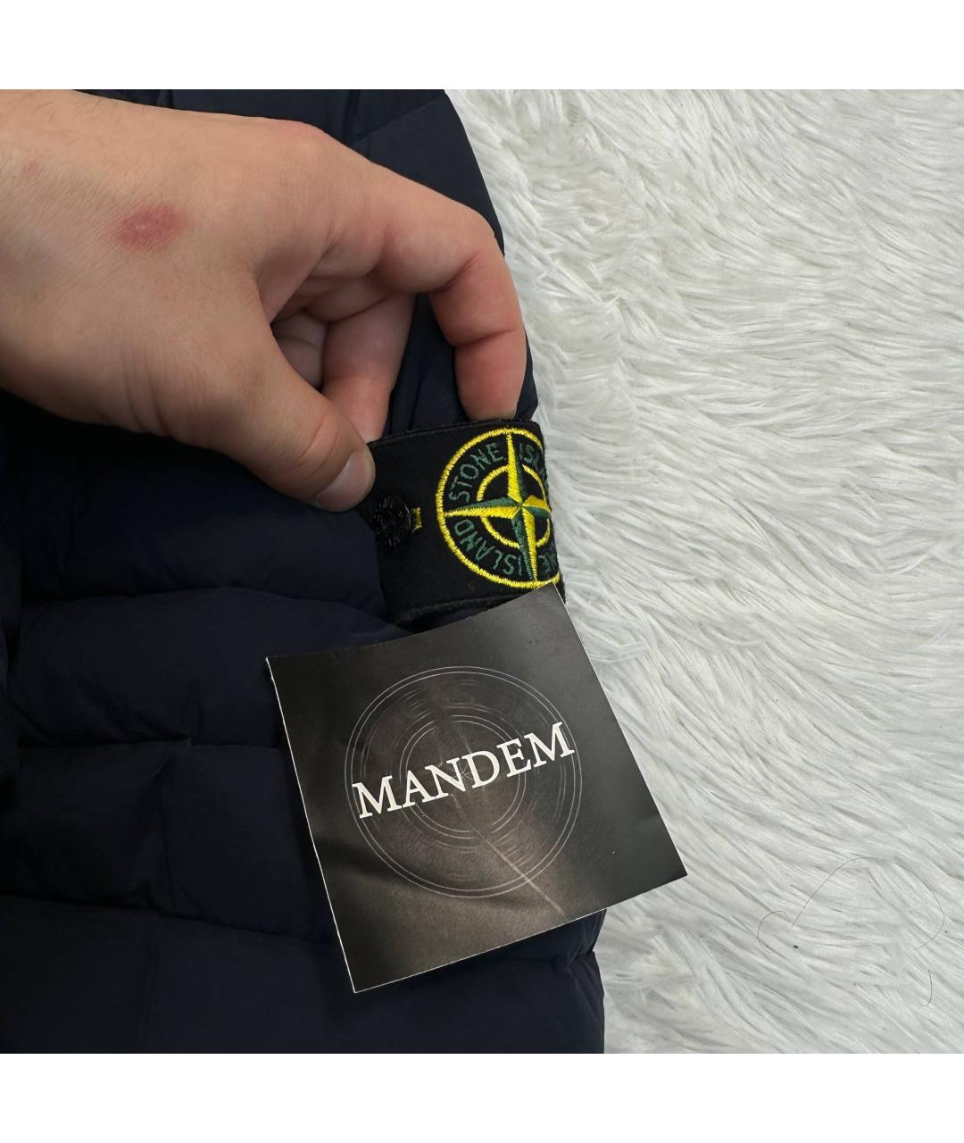 STONE ISLAND Темно-синяя полиамидовая куртка, фото 5