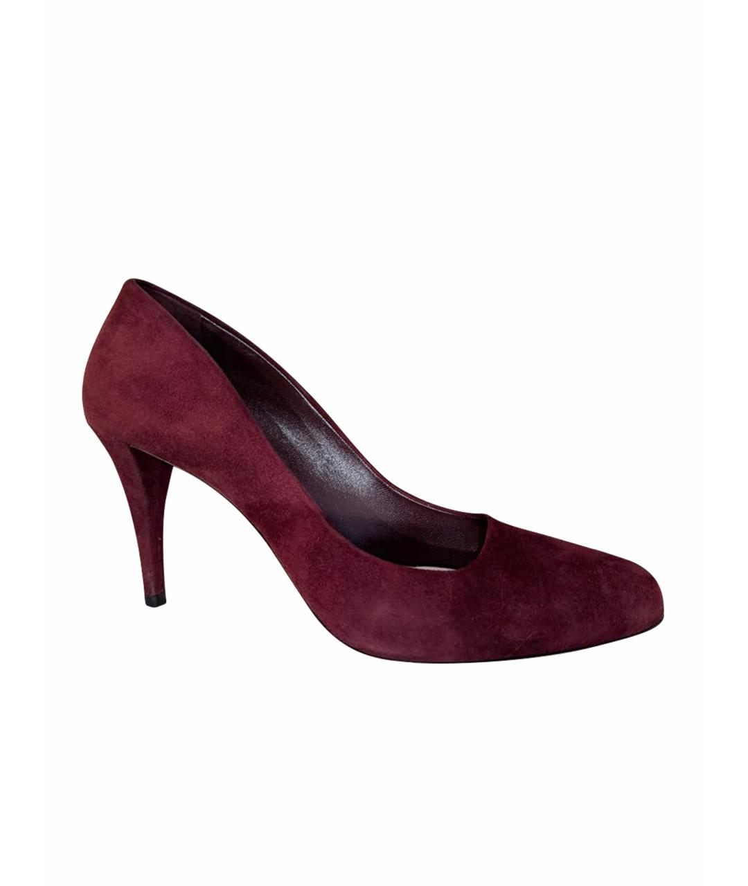 MIU MIU Бордовые замшевые туфли, фото 1