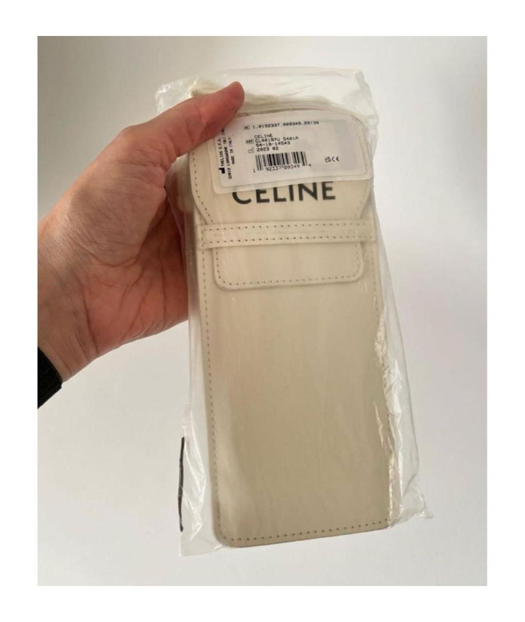 CELINE Белая сумка через плечо, фото 5