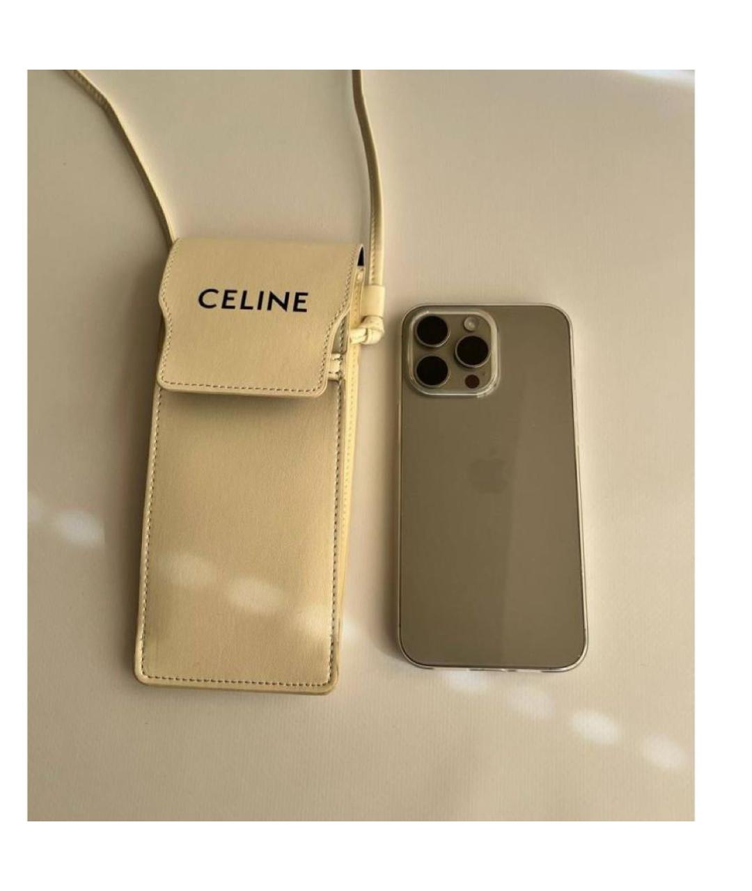 CELINE Белая сумка через плечо, фото 3