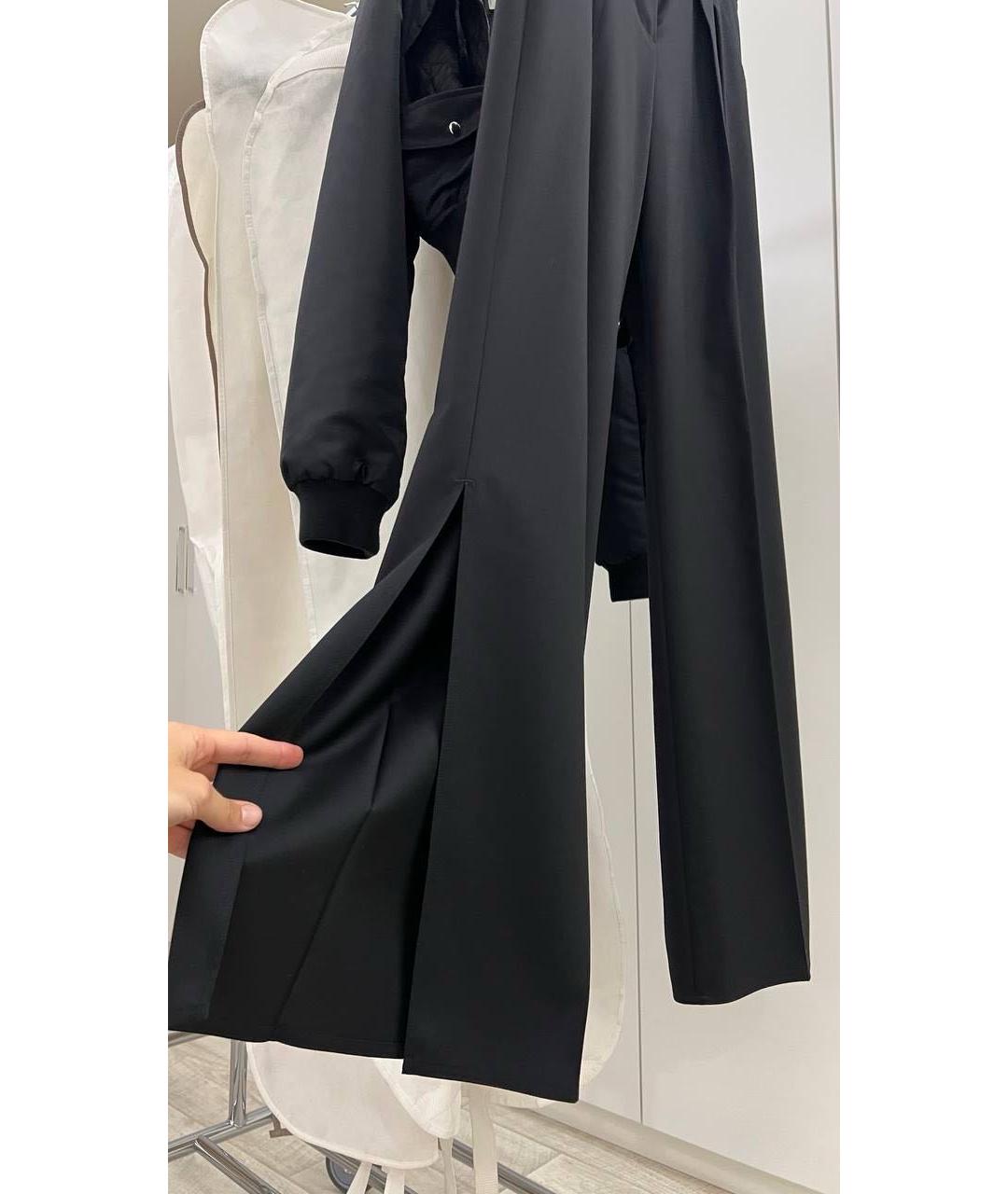 MAX MARA Черные шерстяные брюки широкие, фото 4
