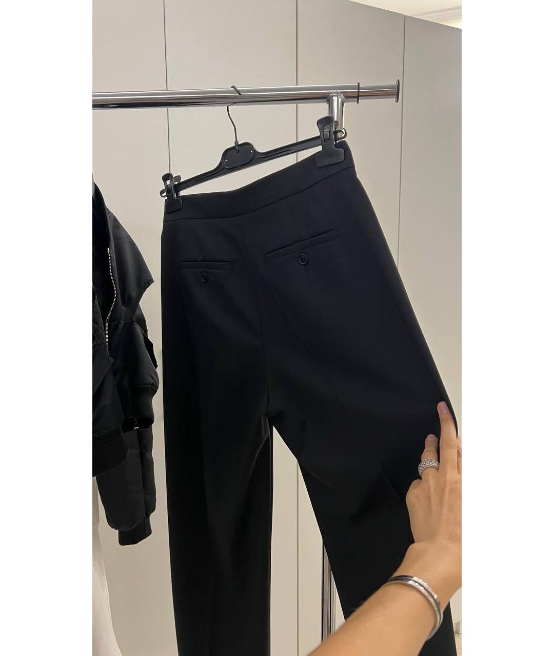 MAX MARA Черные шерстяные брюки широкие, фото 5
