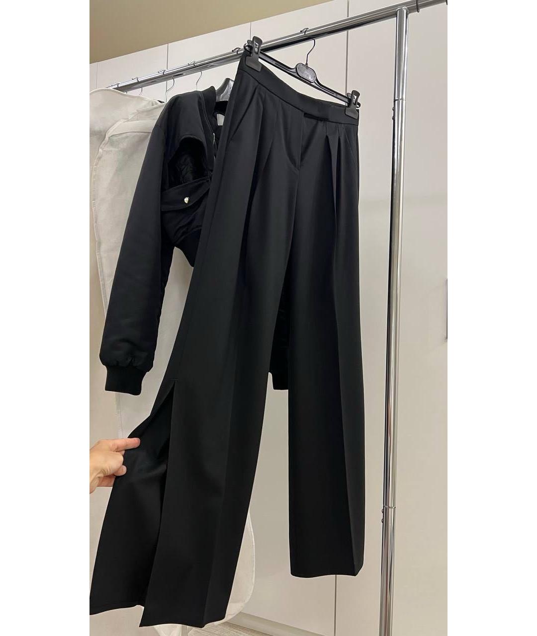 MAX MARA Черные шерстяные брюки широкие, фото 8