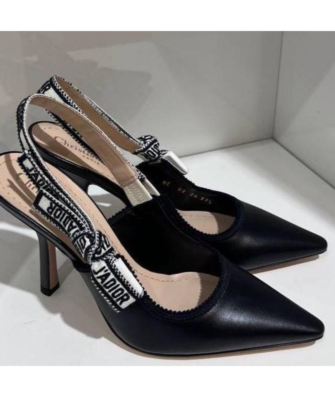 CHRISTIAN DIOR Черные кожаные туфли, фото 4