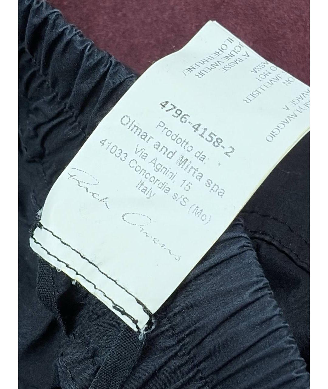 RICK OWENS Черные хлопковые шорты, фото 5